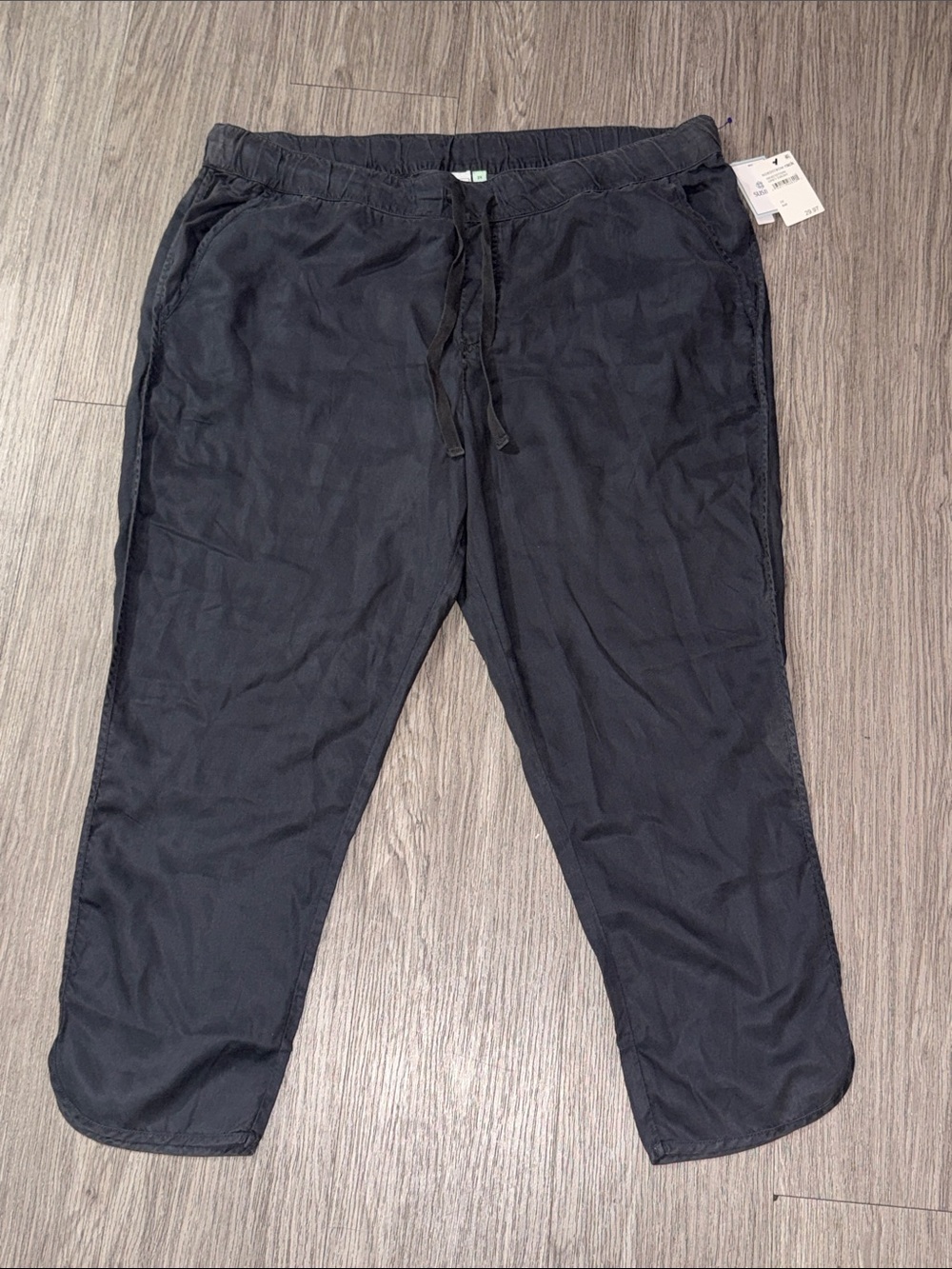 Susina Black Drawstring Jogger Pants